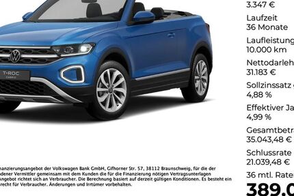 VW T-Roc 9.402 km 34.530 &euro; Vechta 49377