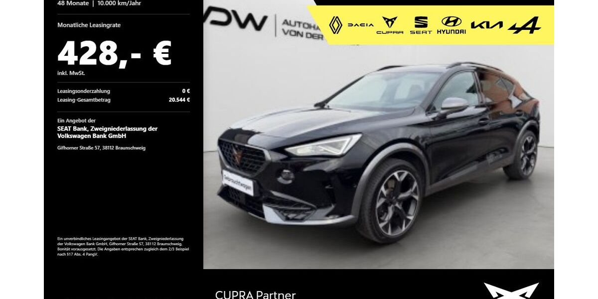 Cupra Formentor 42.900 km 33.580 &euro; Mosbach 74821