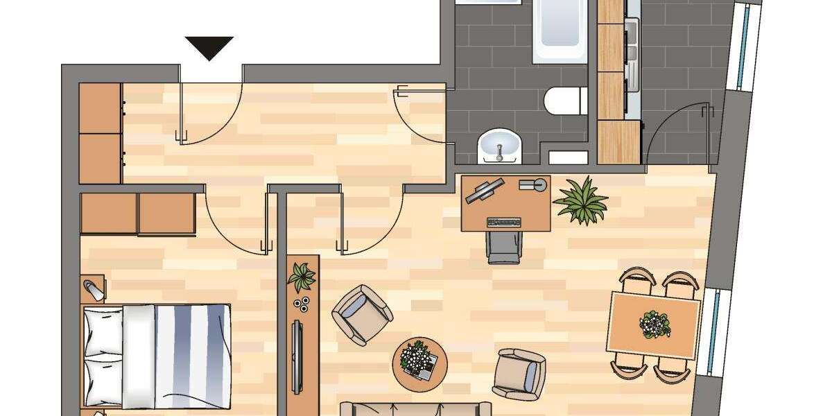 Wohnung zum Mieten in Dortmund 425 € 47.7 m² 2 zimmer