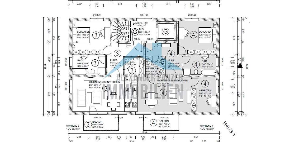 Etagenwohnung Kaufungen / Oberkaufungen Oberkaufungen - 3 Zimmer, 77 m&sup2;, 357.000&euro; | Angebot:25705692