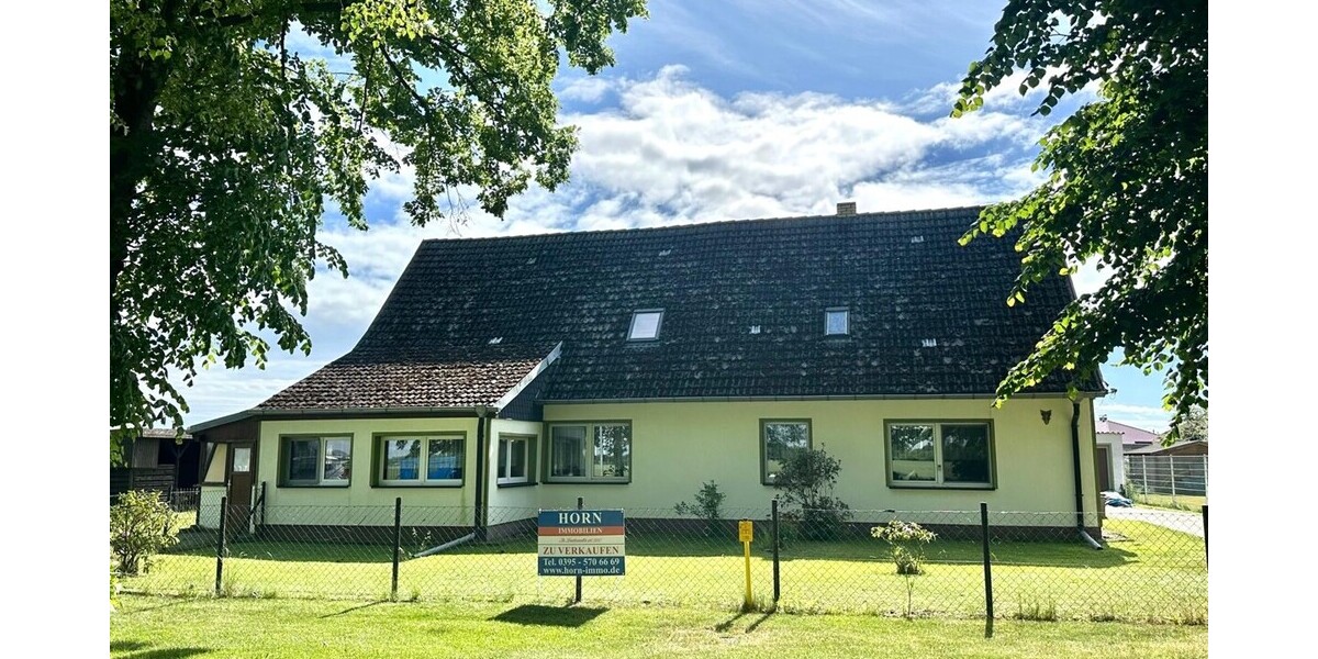 HORN IMMOBILIEN ++ großzügiges Wohnhaus mit Einliegerwohnung und Nebengelass in Ducherow - Mehrfamilienhaus, Wohnhaus Ducherow | Angebot:27248676