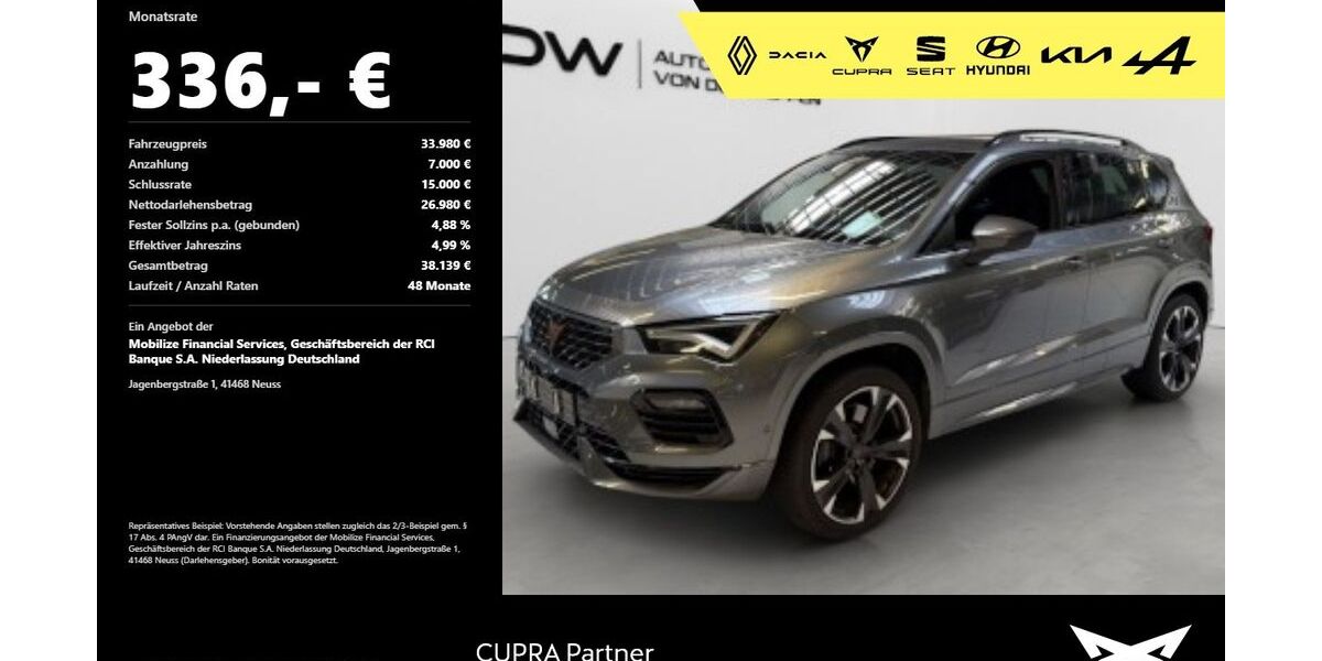Cupra Ateca 33.100 km 33.980 &euro; Heilbronn 74076