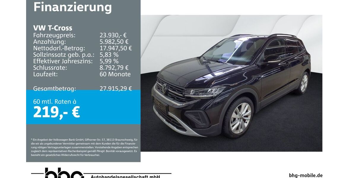 VW T-Cross 25.290 km 23.930 &euro; Durmersheim 76448