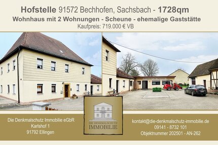 Hofstelle - Wohnhaus mit 2 Wohnungen, Scheune, ehemalige Gaststätte