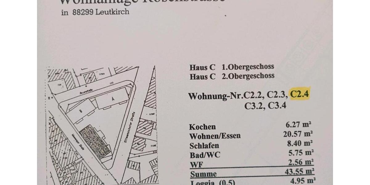 Etagenwohnung Leutkirch im Allgäu - 2 Zimmer, 46 m&sup2;, 690&euro; | Angebot:26268871