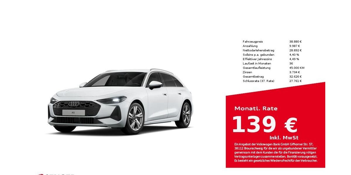 Audi A5 29.093 km 38.880 &euro; Münster 48153