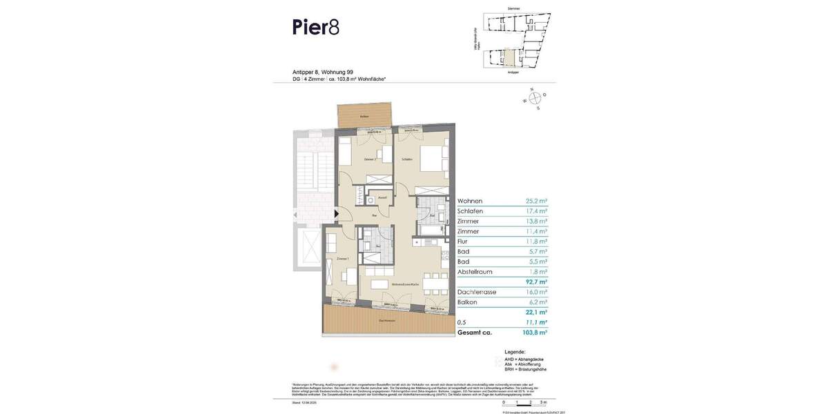 Etagenwohnung Kiel Gaarden-Ost - 4 Zimmer, 103 m&sup2;, 703.600&euro; | Angebot:24806768