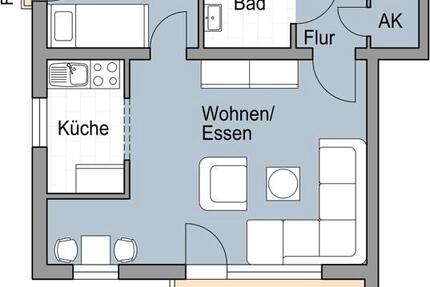 1,5 Zimmerwohnung mit Balkon