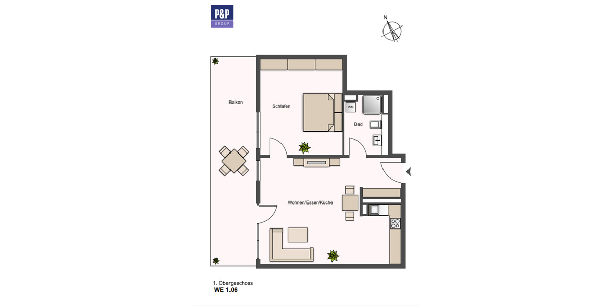 Etagenwohnung Fürth Altstadt - 2 Zimmer, 60 m&sup2;, 1.170&euro; | Angebot:21871813
