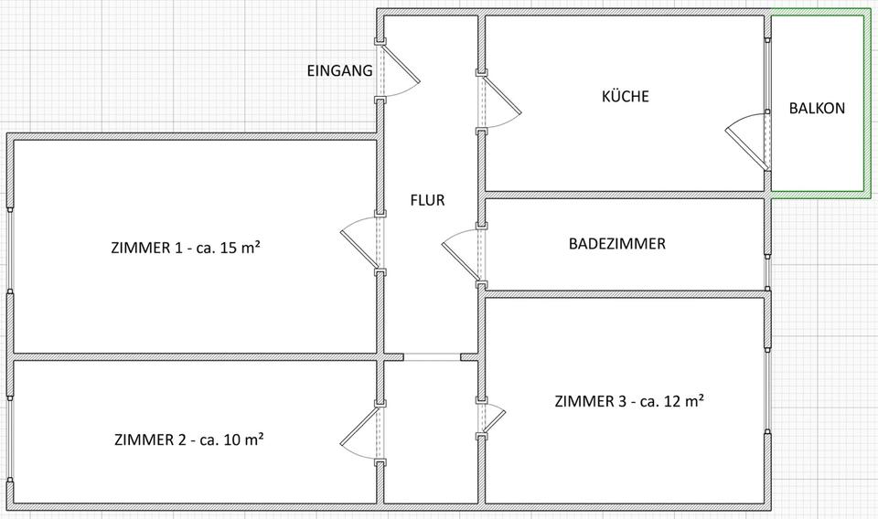Etagenwohnung Sangerhausen - 1 Zimmer, 61 m&sup2;, 500&euro; | Angebot:26192473