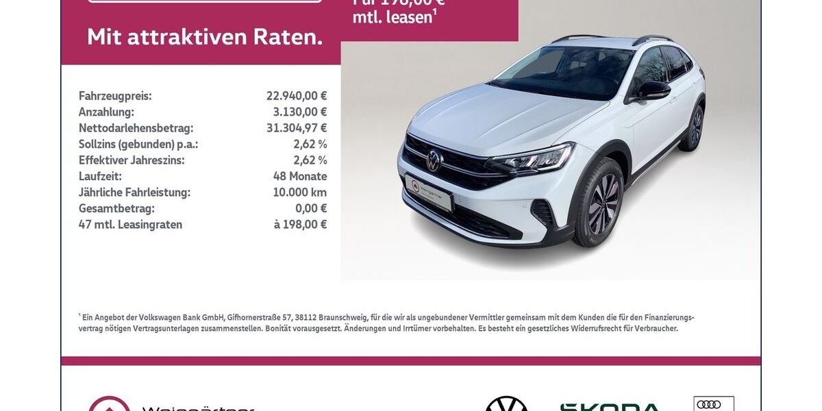 VW Taigo 6.500 km 22.940 &euro; Miesbach 83714