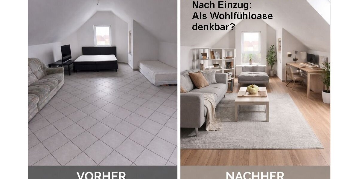 Für Single oder Paar geeignet DG-Whg. mit Küchenzeile WFL ca. 70 m² Fußbodenheizung Kfz-Stellplatz - ab sofort! - Dachgeschoßwohnung Neunburg vorm Wald | Angebot:26550555