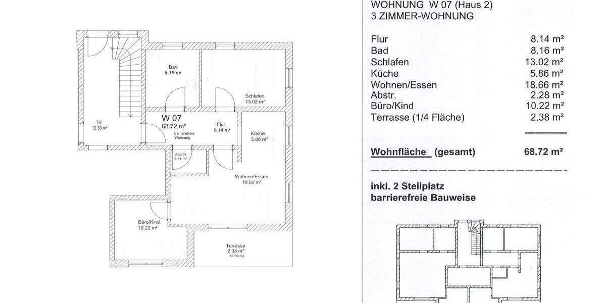 Terrassenwohnung Cham / Vilzing Vilzing - 3 Zimmer, 68 m&sup2;, 263.000&euro; | Angebot:24710916