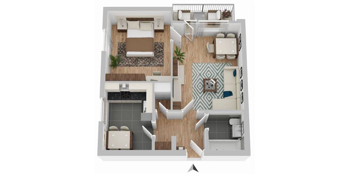 Etagenwohnung Achim - 2 Zimmer, 53 m&sup2;, 78.000&euro; | Angebot:26787402