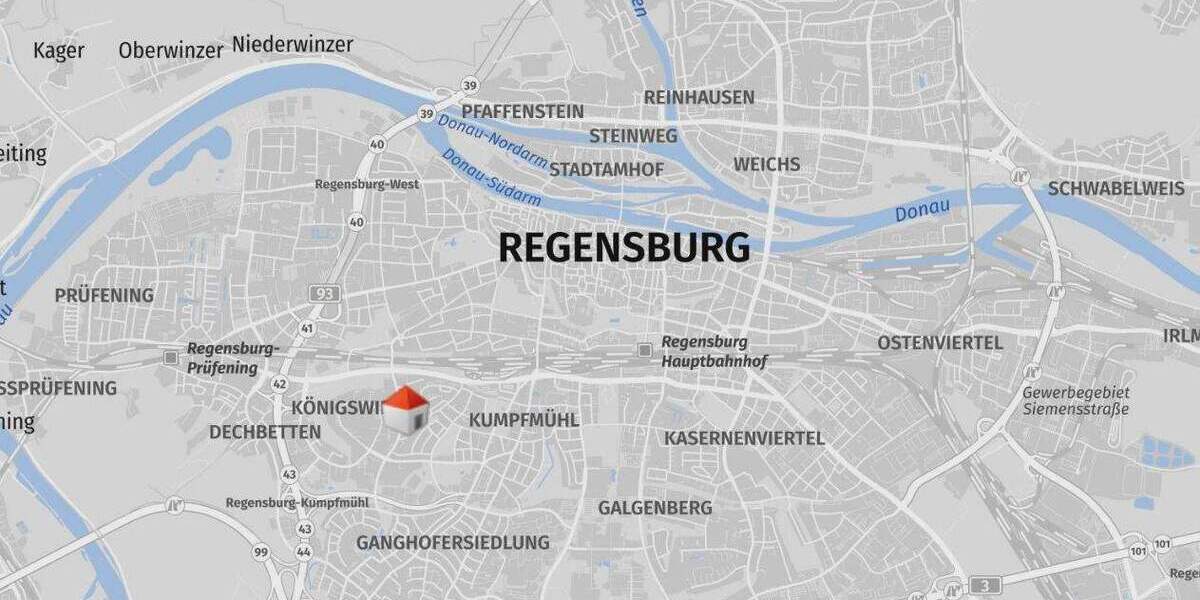 Etagenwohnung Regensburg Kumpfmühl-Ziegetsdorf-Neuprüll - 2 Zimmer, 68 m&sup2;, 340.000&euro; | Angebot:25524573