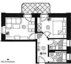 Erdgeschoßwohnung Zwickau Zwickau-West - 2 Zimmer, 45 m&sup2;, 290&euro; | Angebot:25000321