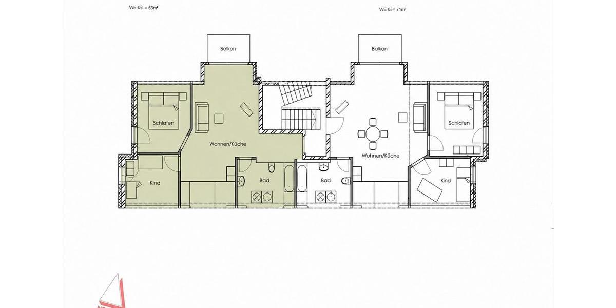 Dachgeschoßwohnung Wilsdruff - 3 Zimmer, 71 m&sup2;, 1.136&euro; | Angebot:26647425