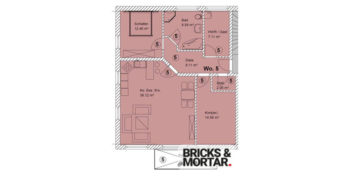 Etagenwohnung Deiningen - 4 Zimmer, 95 m&sup2;, 418.000&euro; | Angebot:26684070