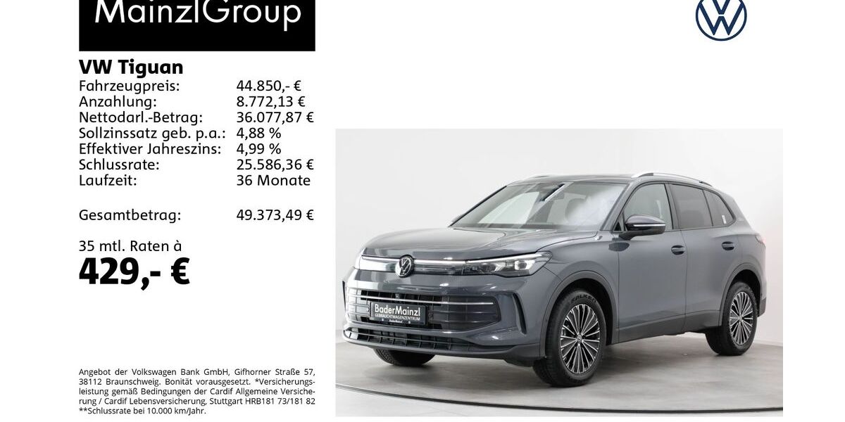VW Tiguan 19.420 km 41.940 &euro; Feldkirchen/Westerham 83620