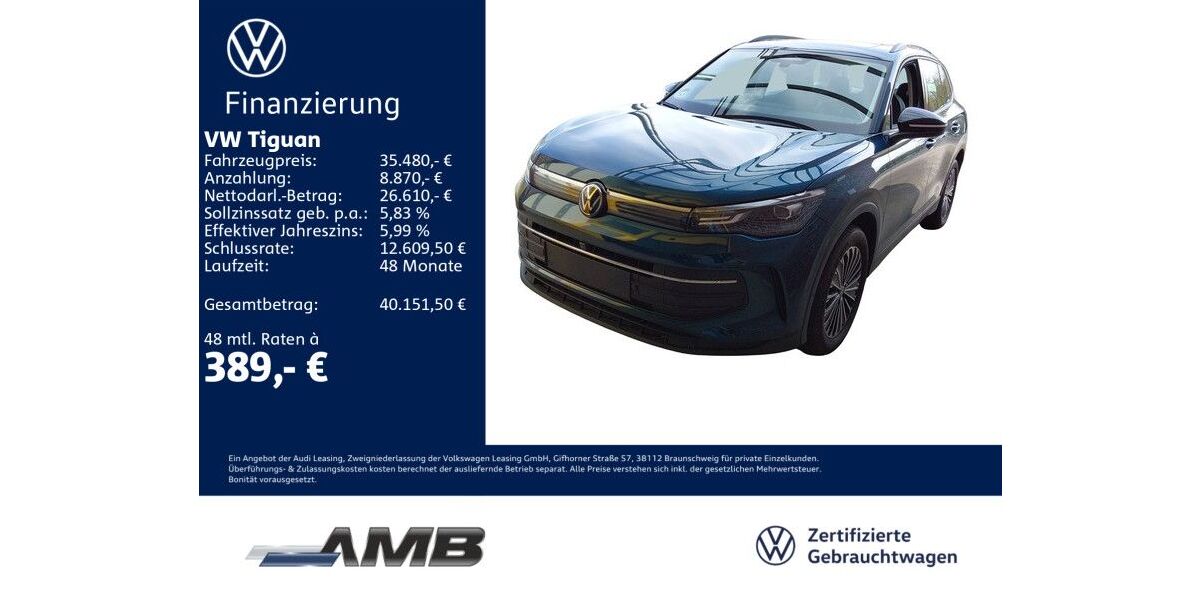 VW Tiguan 18.560 km 35.480 &euro; Borna 04552