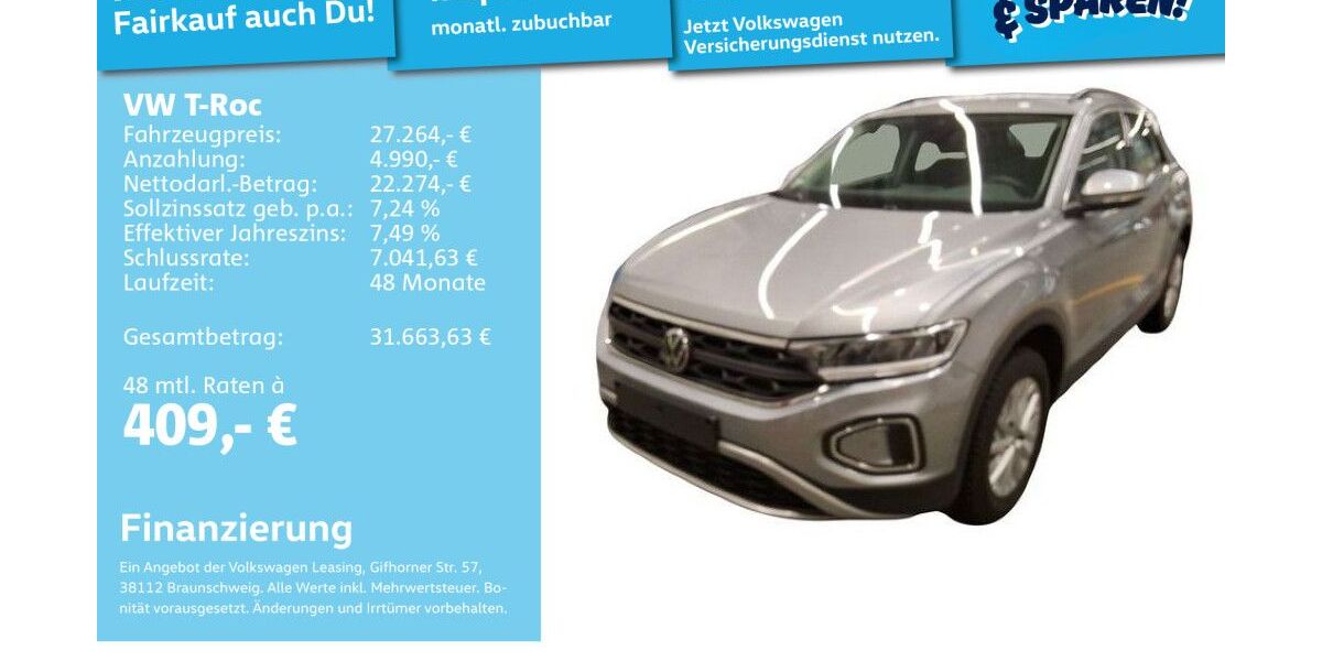 VW T-Roc 10.938 km 26.991 &euro; Mannheim 68309