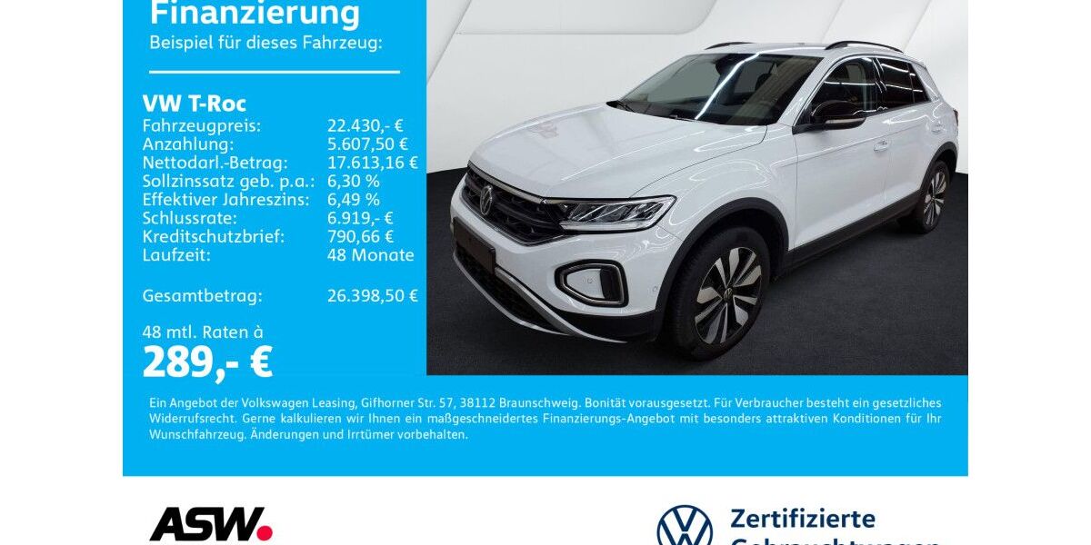 VW T-Roc 23.900 km 22.430 &euro; Bad Rappenau 74906
