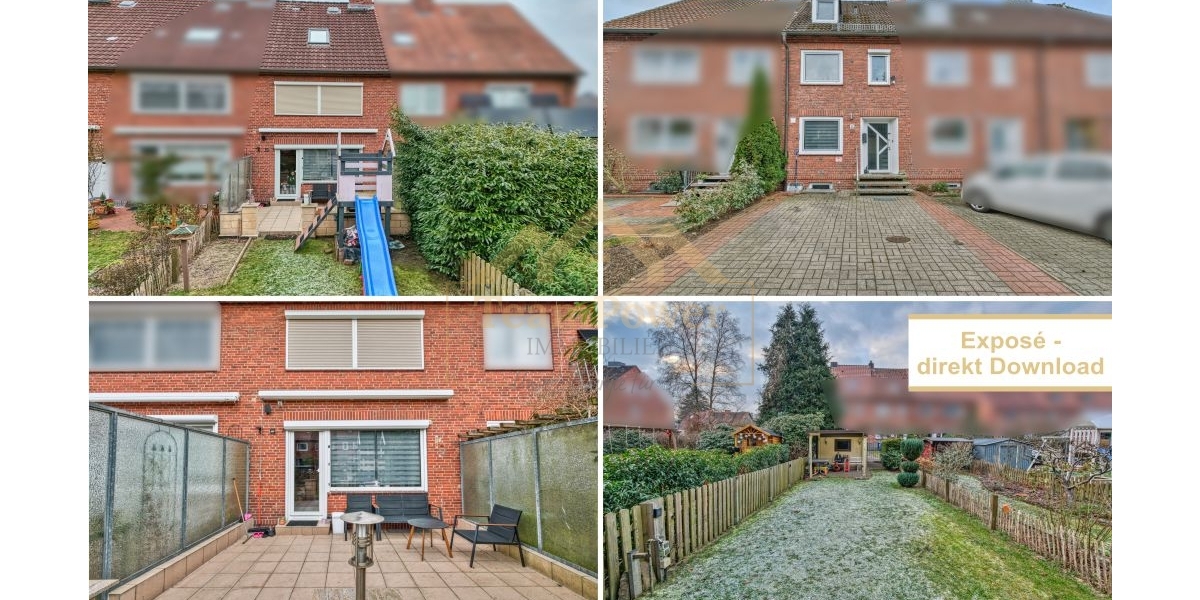 Bezahlbarer Familientram! Koffer packen und direkt einziehen! - Reihenmittelhaus Neumünster Böcklersiedlung | Angebot:25365888