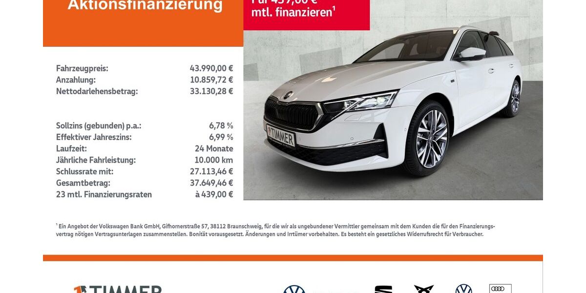 Skoda Octavia 2.999 km 43.990 &euro; Meppen 49716