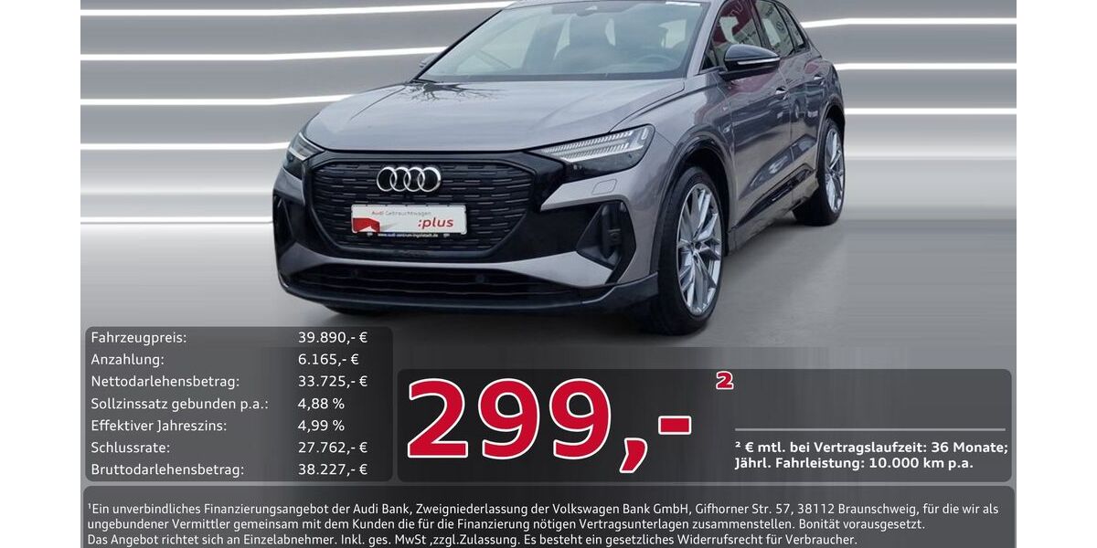Audi Q4 e-tron 33.328 km 39.890 &euro; Ingolstadt 85057
