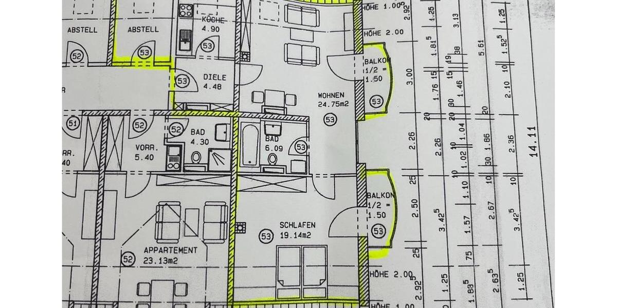 Etagenwohnung Burghausen - 2 Zimmer, 60 m&sup2;, 210.000&euro; | Angebot:26407172