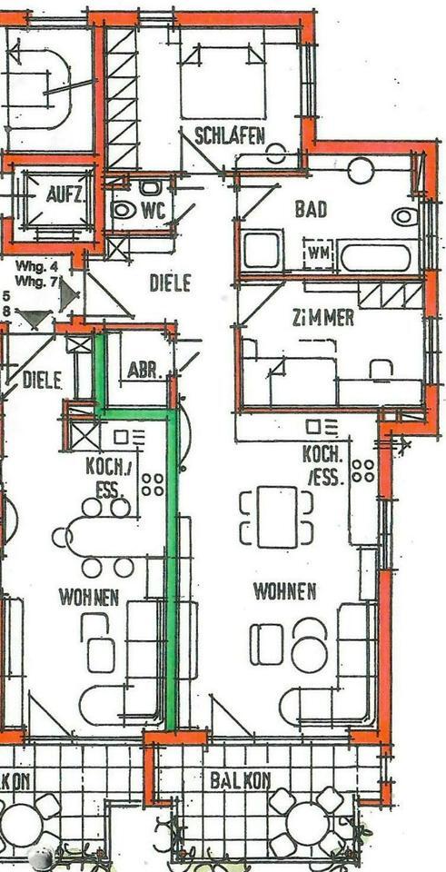 Neuwertige 3,5 Zimmer Wohnung 81m², ruhige Lage, in Seenähe