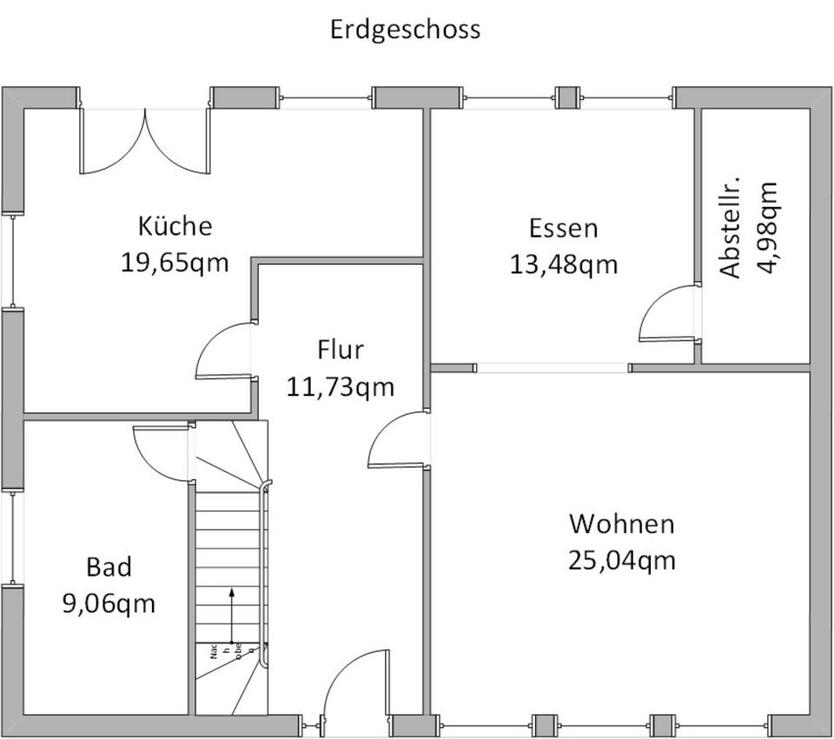 Einfamilienhaus (150 m² Wfl., 369 m² Grdst., 4 Zi., 2 Bäder)