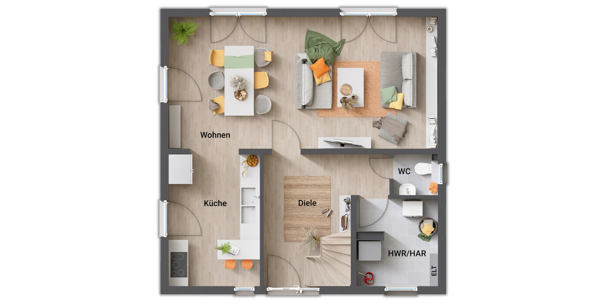 Einfamilienhaus Homberg Mühlhausen - 4 Zimmer, 129 m&sup2;, 256.950&euro; | Angebot:25800264