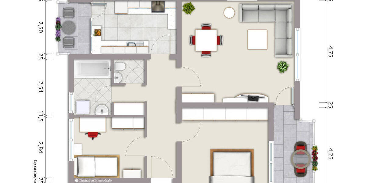 Etagenwohnung Staufen im Breisgau Staufen - 3 Zimmer, 80 m&sup2;, 279.000&euro; | Angebot:26451490