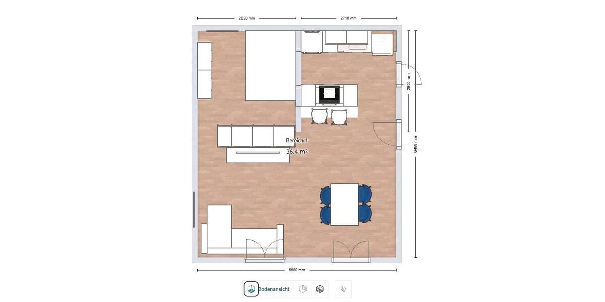 Etagenwohnung Bernhardswald - 2 Zimmer, 44 m&sup2;, 680&euro; | Angebot:25918868
