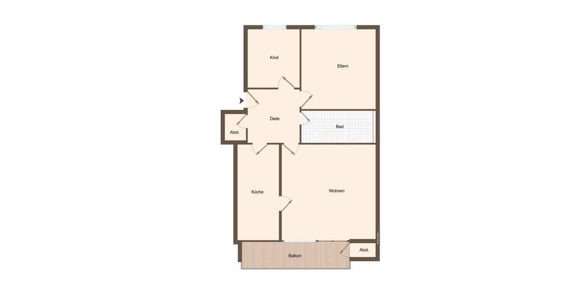 Etagenwohnung Großhansdorf - 3 Zimmer, 89 m&sup2;, 1.120&euro; | Angebot:26410771
