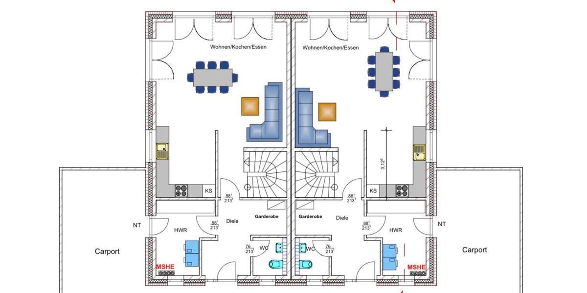 Doppelhaushälfte Geestland Bad Bederkesa - 4 Zimmer, 123 m&sup2;, 1.400&euro; | Angebot:26056466
