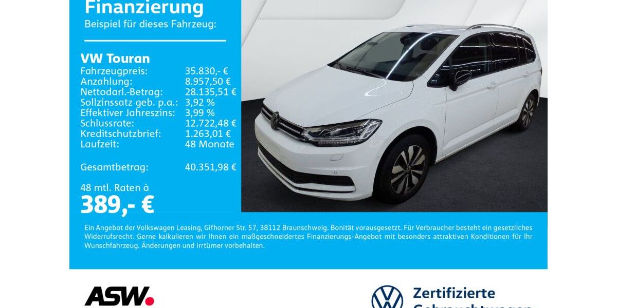 VW Touran 26.100 km 35.830 &euro; Sinsheim 74889