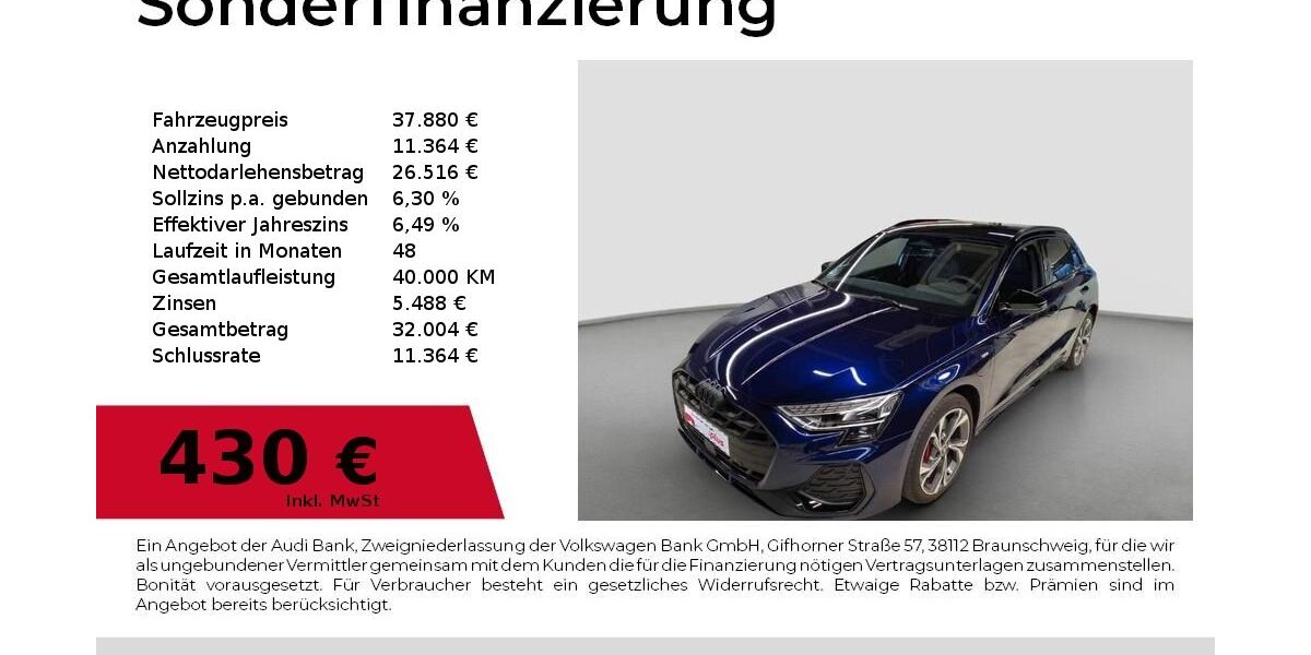 Audi A3 7.321 km 37.880 &euro; Nürnberg 90411