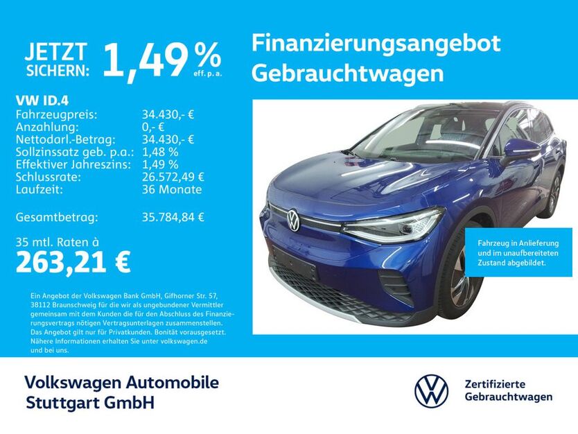 VW ID.4 5.272 km 34.430 € Stuttgart-Feuerbach 70469