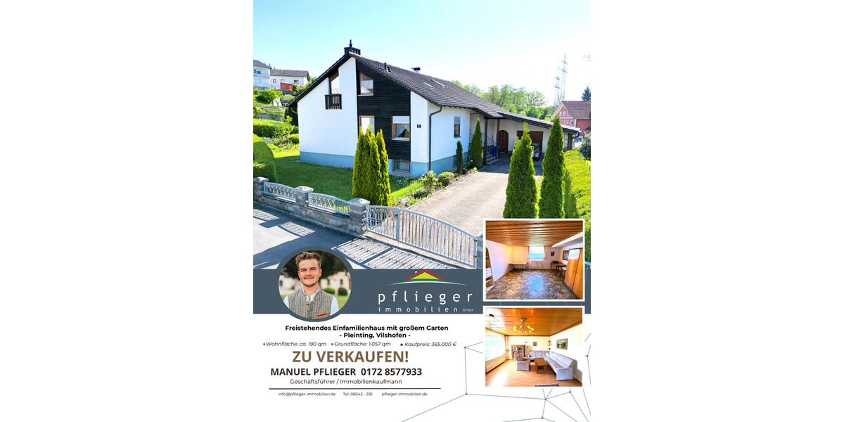Einfamilienhaus Vilshofen an der Donau Pleinting - 7 Zimmer, 190 m&sup2;, 365.000&euro; | Angebot:26187799