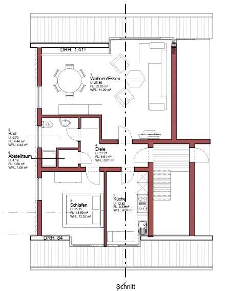 Dachgeschoßwohnung Bottrop - 2 Zimmer, 65 m&sup2;, 98.500&euro; | Angebot:27136715