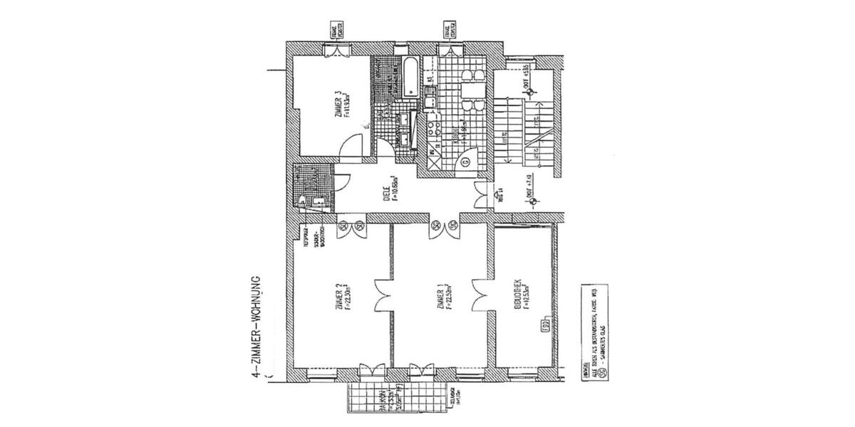 Etagenwohnung Potsdam - 4 Zimmer, 105 m&sup2;, 1.449&euro; | Angebot:26312041