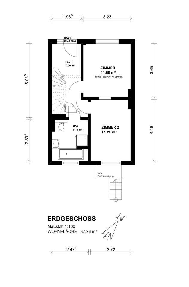 Reihenmittelhaus in HB-Walle Nähe Überseestadt, provisionsfrei