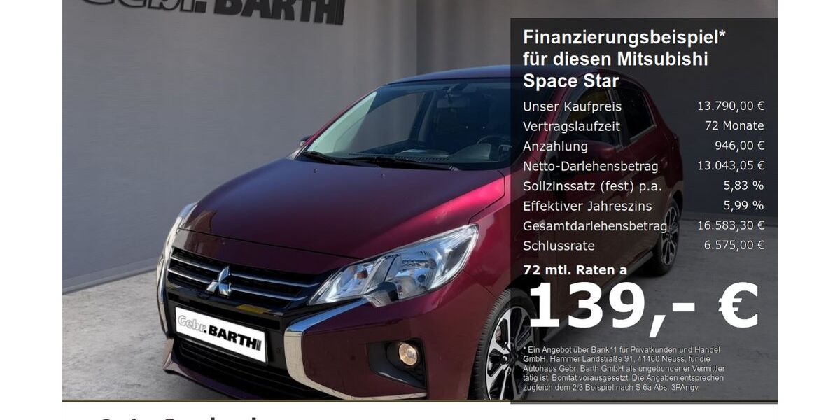 Mitsubishi Space Star 28.425 km 13.790 &euro; Merzig / Weiskirchen 66663
