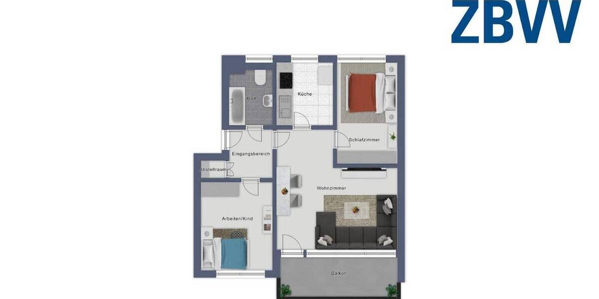 Etagenwohnung Langenhagen Alt-Langenhagen - 3 Zimmer, 80 m&sup2;, 770&euro; | Angebot:26798477