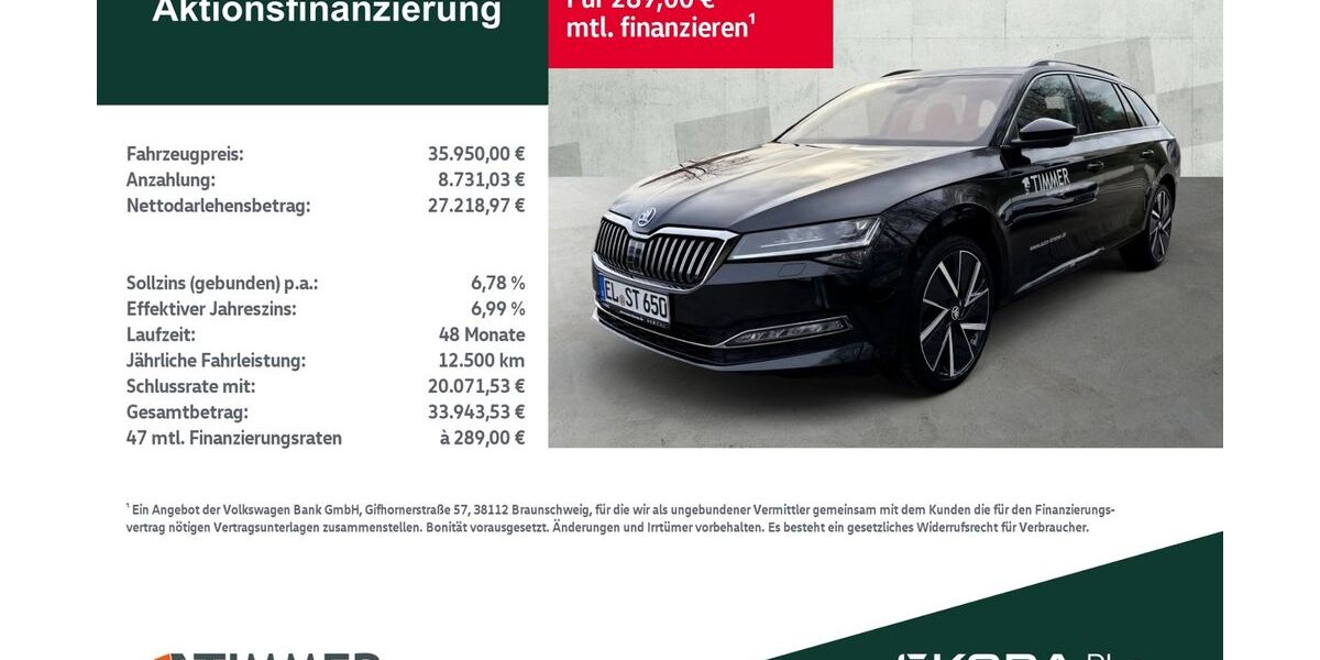 Skoda Superb 28.999 km 35.950 &euro; Lingen 49808
