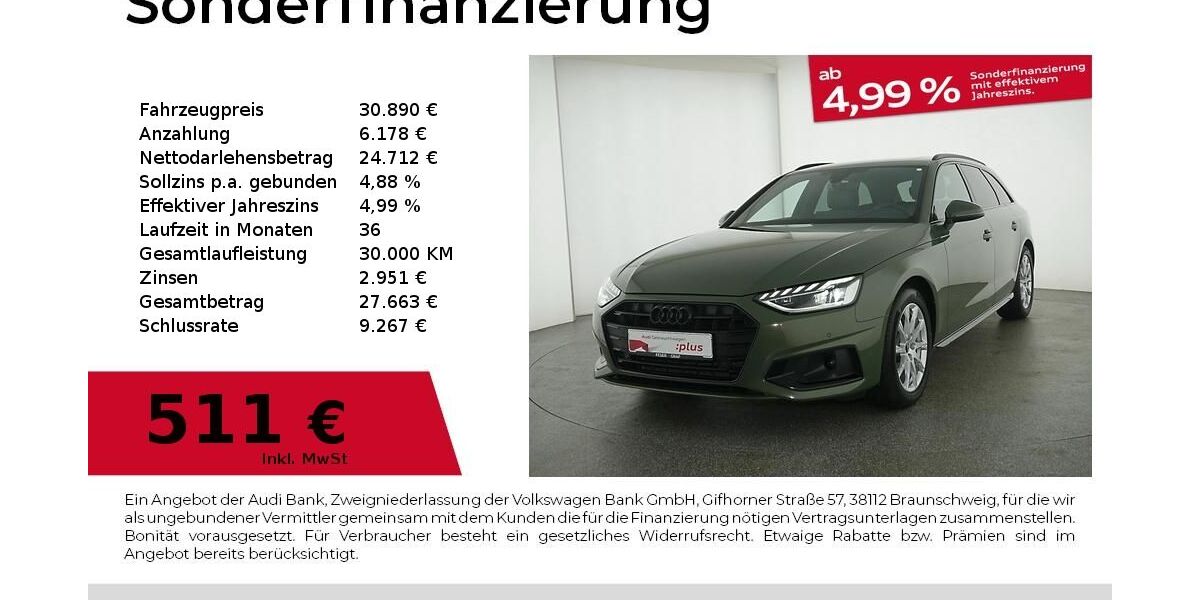Audi A4 96.600 km 30.890 &euro; Nürnberg 90441