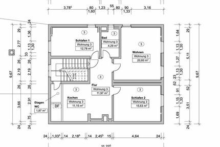 Dachgeschosswohnung 3 zimmer