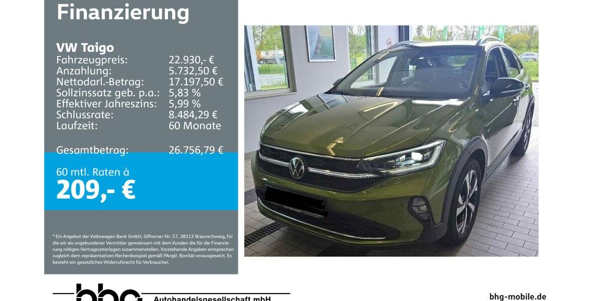 VW Taigo 42.063 km 22.930 &euro; Durmersheim 76448